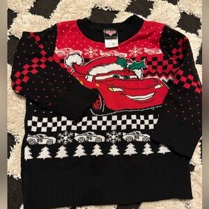 Disney Red and Black Cars Sweater